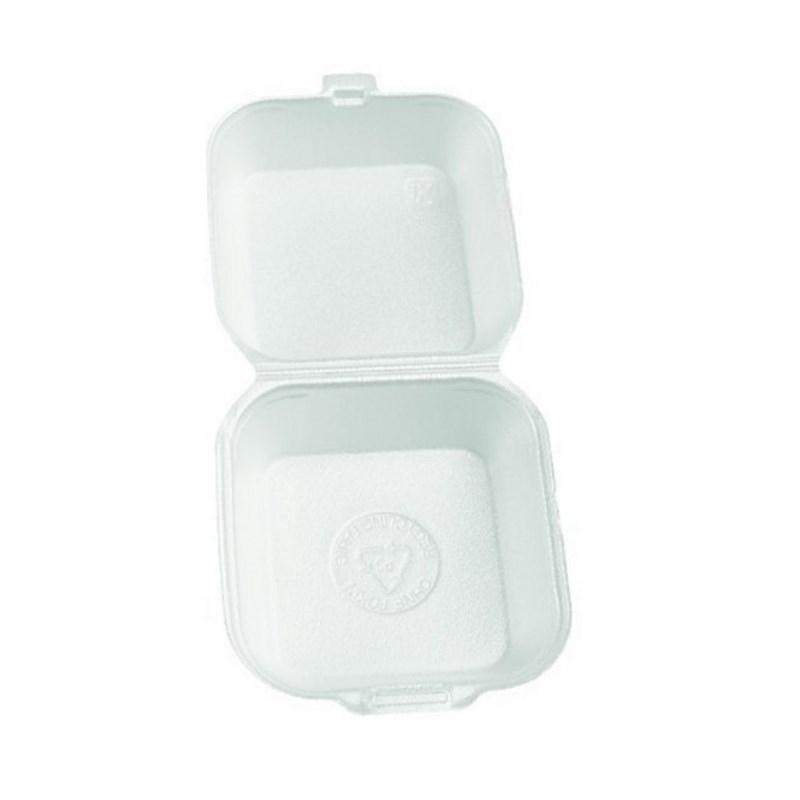 Boite hamburger 130x135x70mmh polystrène blanc - 500 pcs